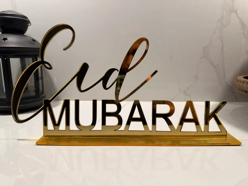Ramadan and Eid Mubarak Acrylic Sign