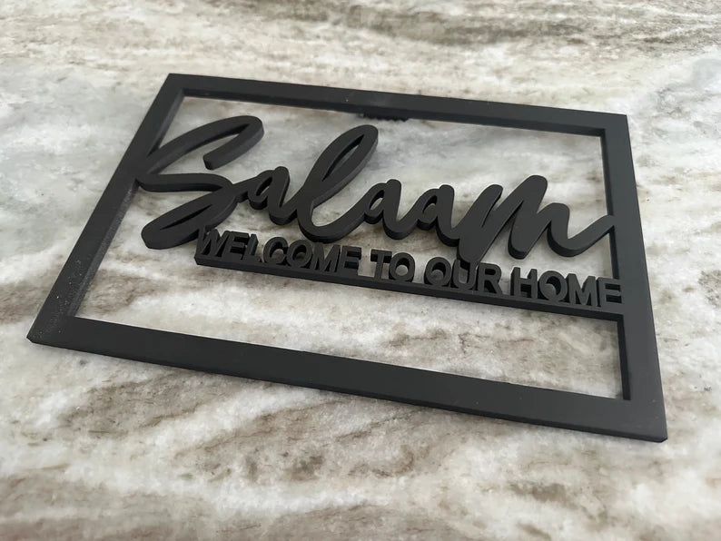Salaam Acrylic Home Decor Sign