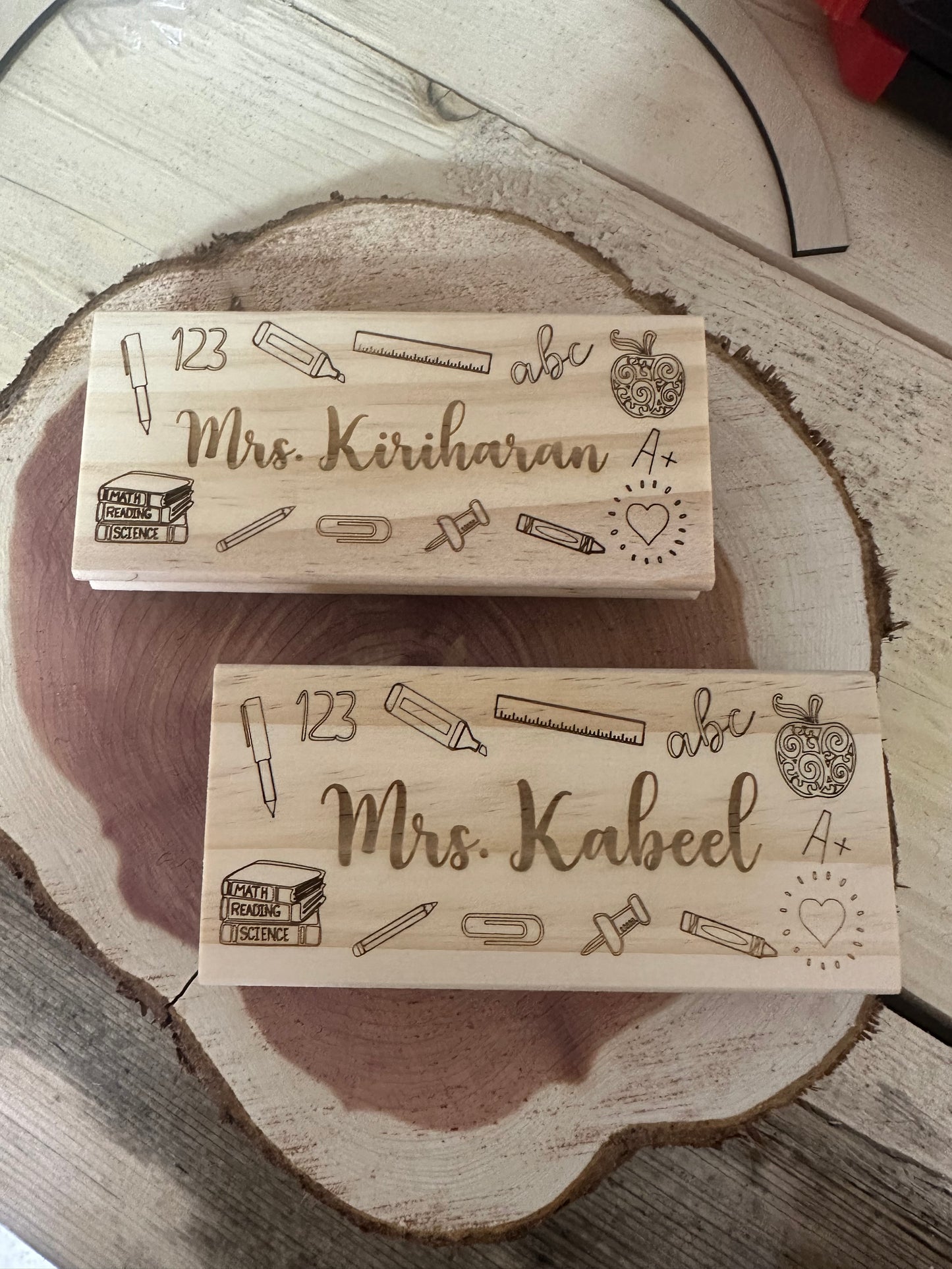 Teacher gifts, felt erasers, personalized end of year