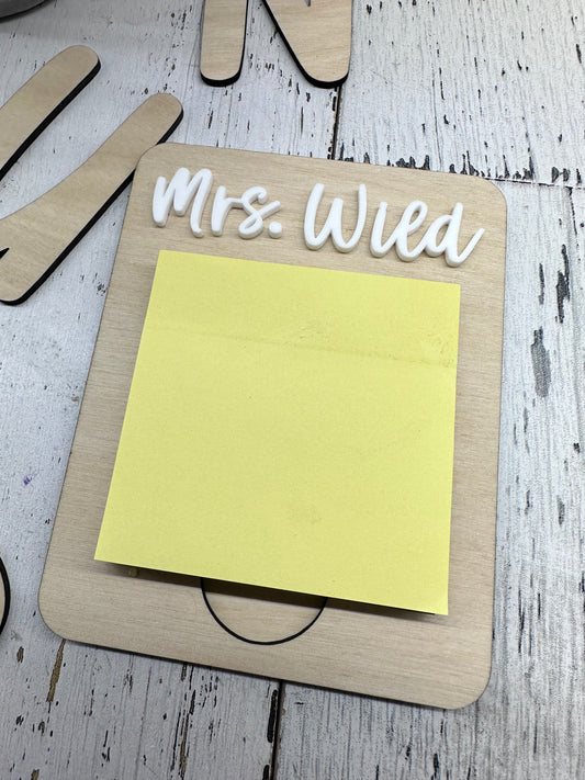 Personalized notepad holder