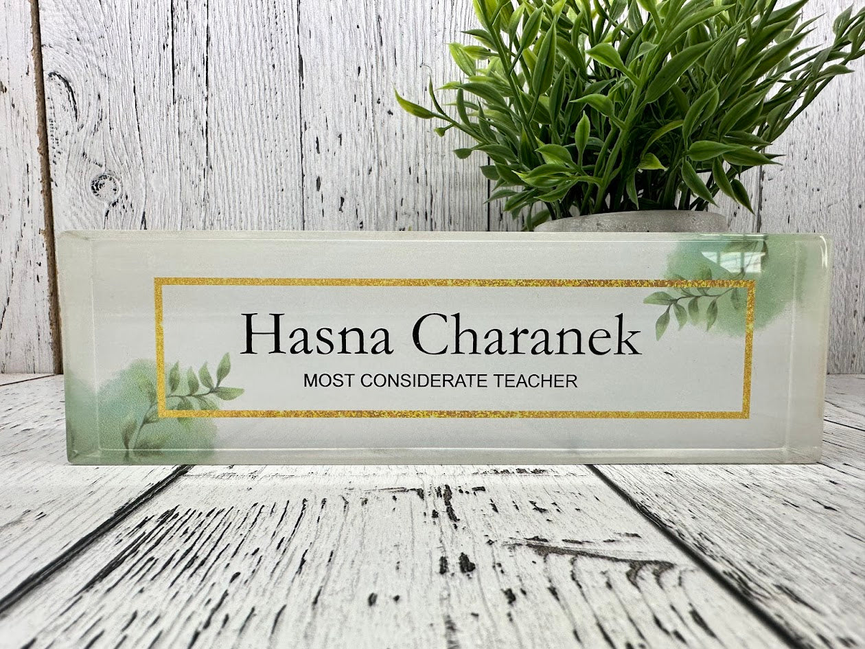 Personalized Acrylic Block Name Sign