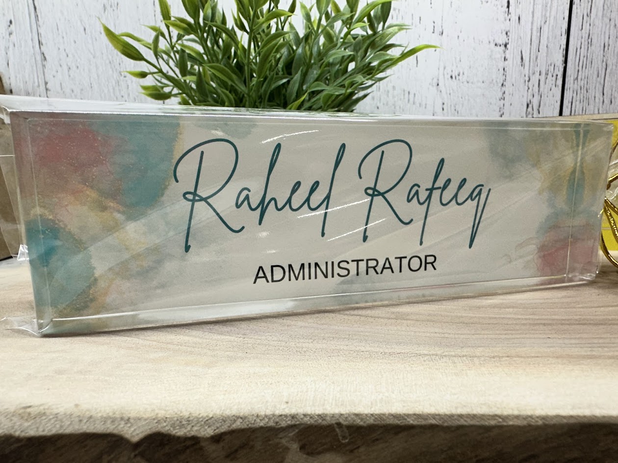 Personalized Acrylic Block Name Sign