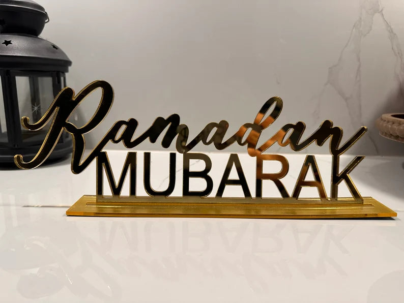 Ramadan and Eid Mubarak Acrylic Sign