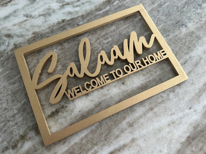 Salaam Acrylic Home Decor Sign